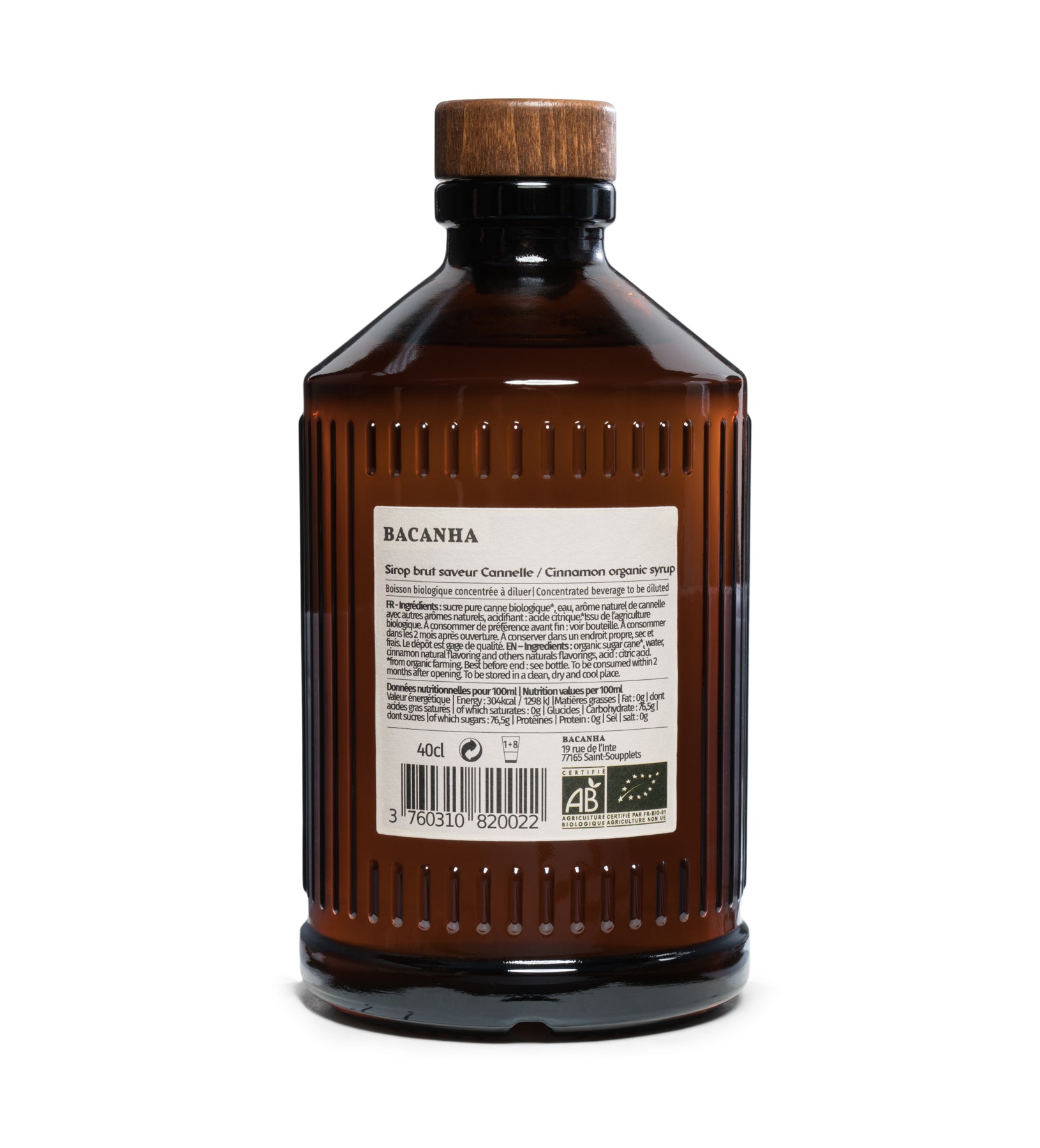 Sirop Cannelle Brut - Biologique - 400ml