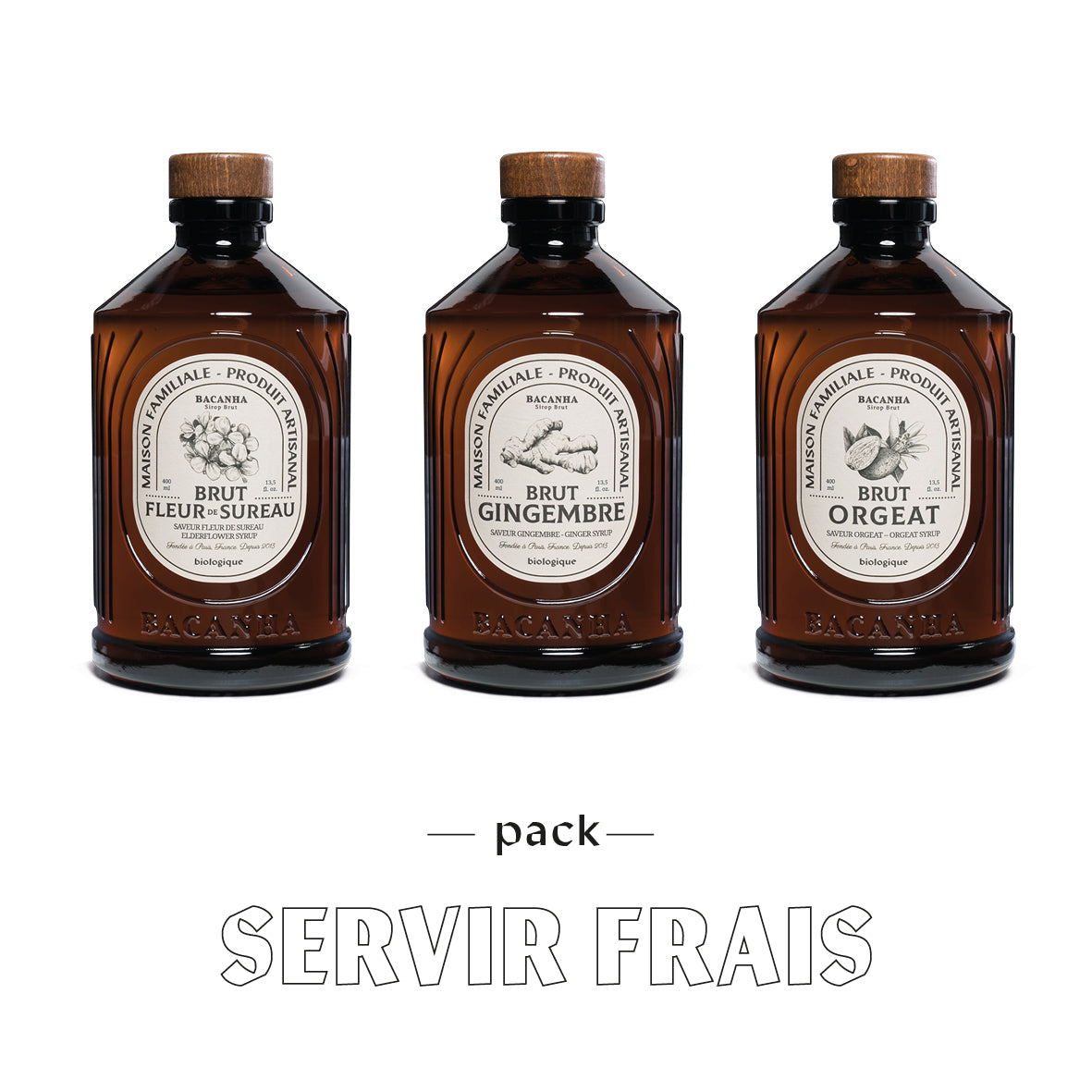 Basilic, Fruit de la Passion, Bergamote - 3 x 400ml - Biologique