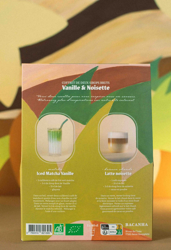 Coffret Sirop Brut Vanille & Noisette - 2 x 400 ml