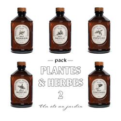 Basilic, Menthe, Romarin, Concombre, Verveine - 5 x 400ml - Biologique