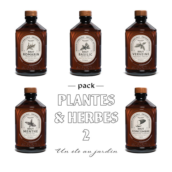 Basilic, Menthe, Romarin, Concombre, Verveine - 5 x 400ml - Biologique