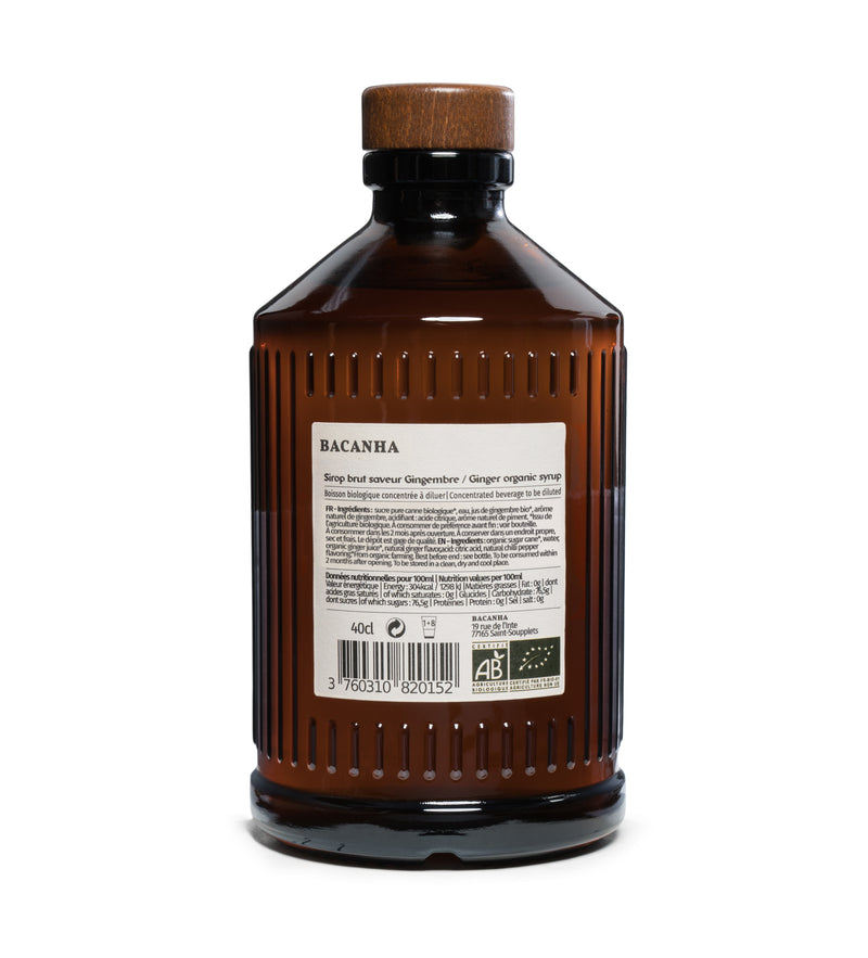 Sirop Gingembre Brut - Biologique - 400ml
