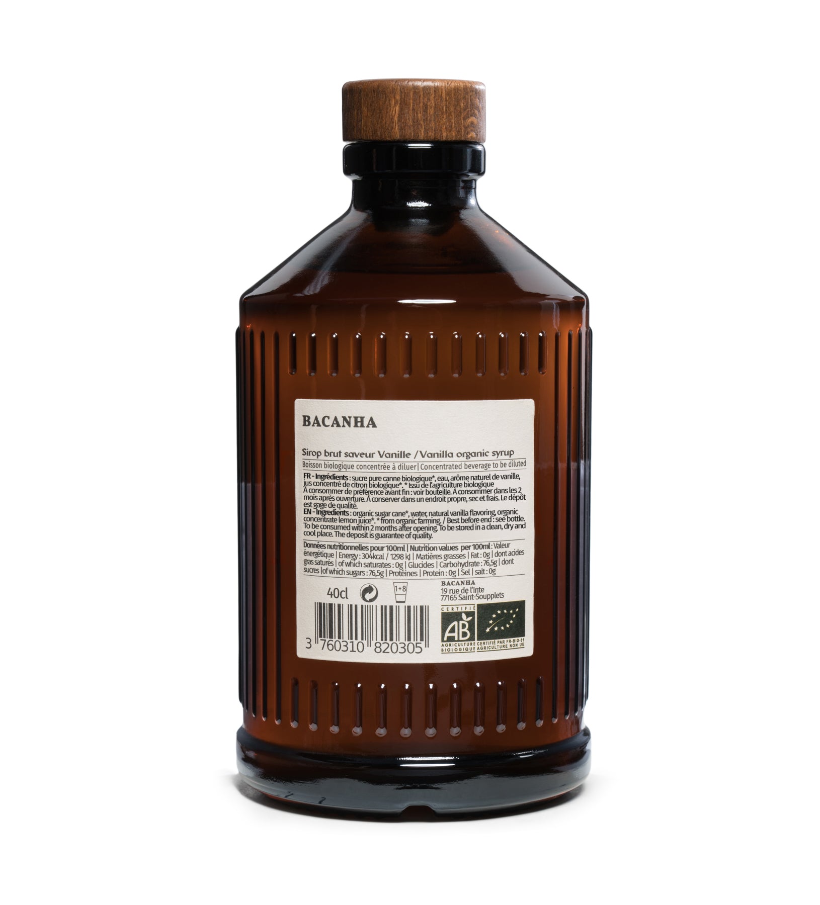 Sirop Vanille Brut - Biologique - 400ml